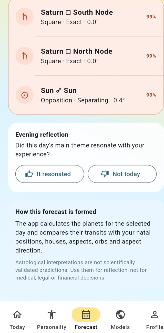 SoulMap reflection journal screen